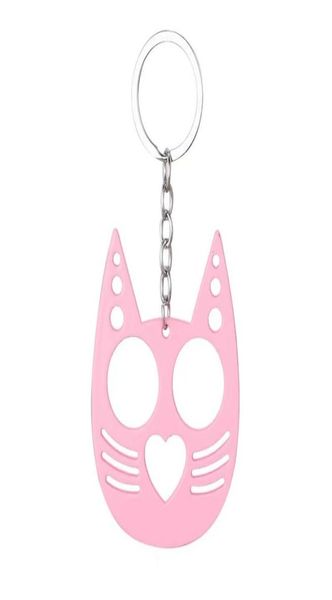 

designer keychain self defense keychains 17color bottle opener cat cartoon cats finger tiger sleeve set two buckle broken window m8963662, Silver