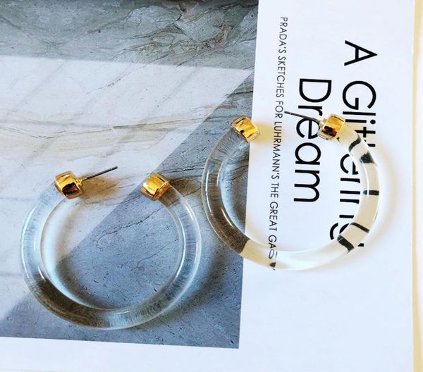 

crystal resin c shaped fashion sweet cute elegant stud earrin new fashion popular stud earring8846286, Golden;silver