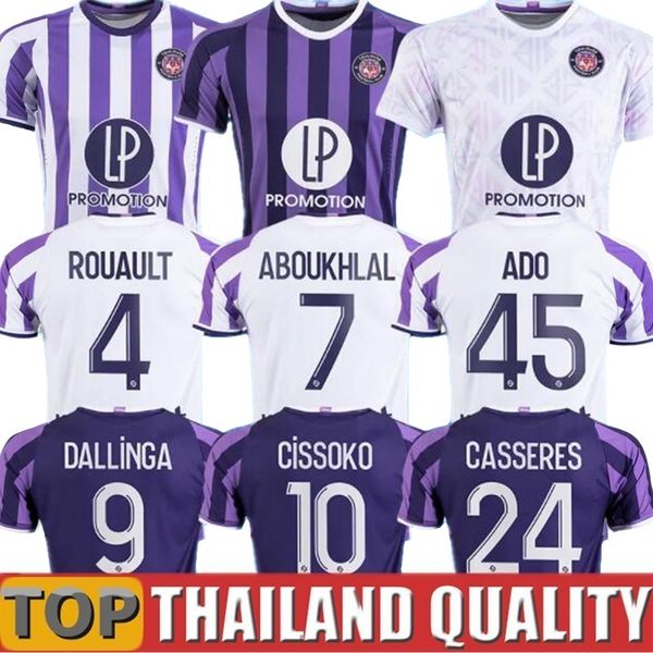 

23 24 toulouse soccer jerseys cissoko dallinga dallinga casseres home away maillot de foot 2023 2024 men kits football shirts uniforms abouk, Black;yellow