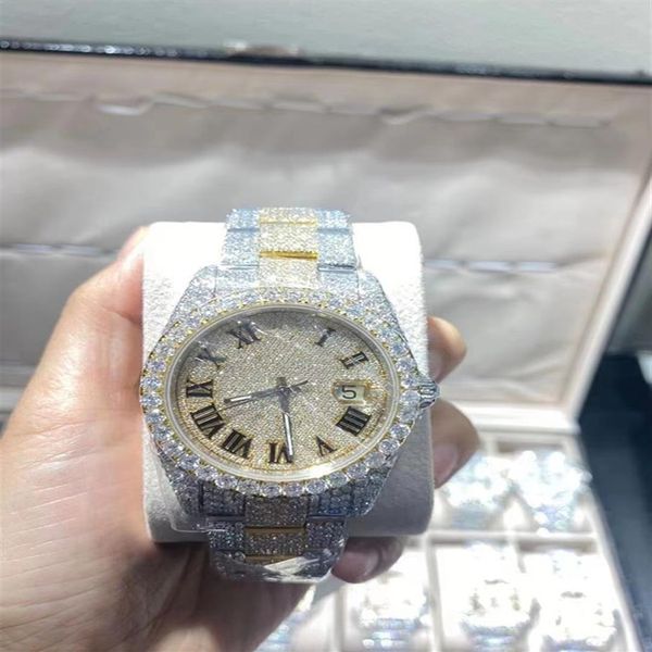 

luxury watches mens watch designer watches movement watches men moissanite watch iced out watch diamond watch montre 257l, Slivery;brown