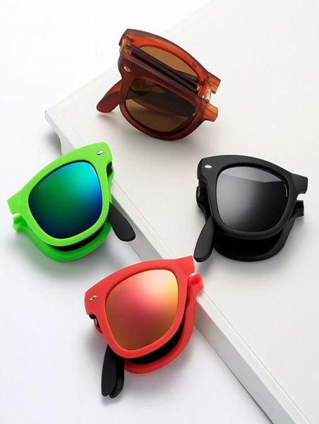 

fashion folding sunglasses men women retro designer foldable eyewear outdoor uv protection shades with cases9286858, White;black
