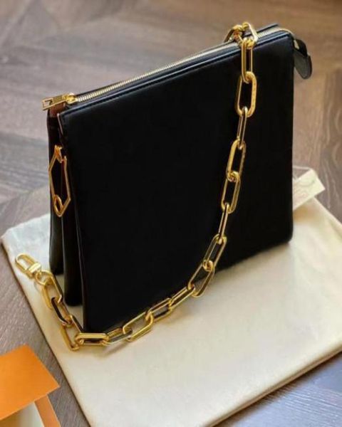 

coussin pm handbag spring summer leather chain bag designer embossed fashionforward shoulder bags crossbody purse wa7379499, Red;black