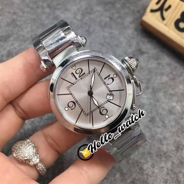 

fashion new pasha c 34mm w31074m7 white dial swiss quartz womens watch sapphire stainless steel bracelet ladies watches hello watc313p, Slivery;brown