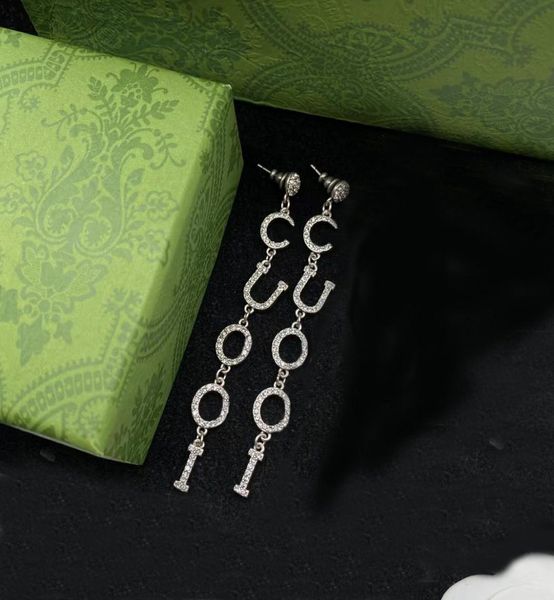

2022 new dangle earrings fashion luxury brand designer classic letter earrings wedding party valentine039s day christmas gift e1258801, Silver