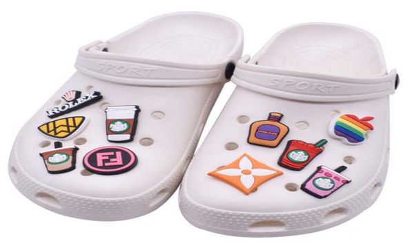 

23style colorful shoe charms drink shoe accessories charm buckles jibitz for charms buttons3656483, White;pink