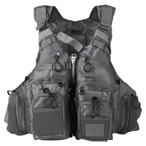 

life vest & buoy lixada outdoor breathable fishing safety jacket swimming sailing waistcoat utility floatation floating318f