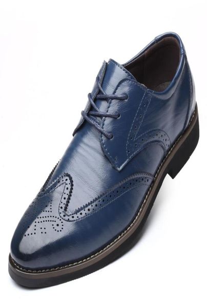 

brogues mens dress shoes real leather wedding shoes for men 2019 mens party shoes fashion zapatos oxford hombre erkek ayakkabi sep9104293, Black