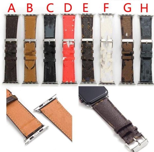 

fashion leather watchbands for apple watch band straps smart strap 42mm 38mm 40mm 44mm 45mm iwatch 1 2 3 4 5 6 bands sports br5097762, Black;brown