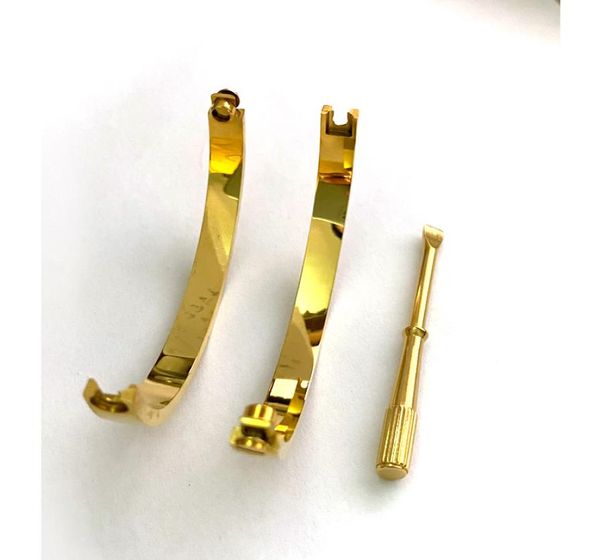 

christmas gift love screw bracelet new arrive 316l titanium steel brand cz stone screwdriver bracelets for women men with orig4423825, Golden;silver
