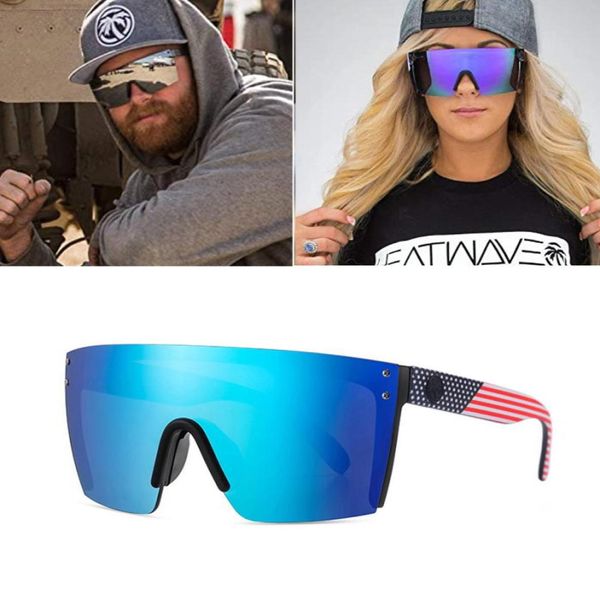 

2021 heat wave brand sunglasses square conjoined lens women men sun glasses female male uv400 luxury goggles5992090, White;black