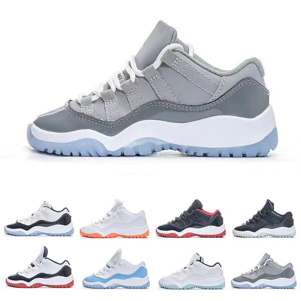 

cool grey xi low kids shoes td athletic outdoor sneaker concord legend blue children boys girls child toddler girl children basketball shoe, Black