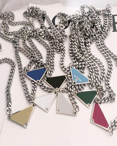 

2021 luxurys pendant necklaces fashion for man woman 48cm inverted triangle designers brand jewelry mens womens highly quality 19 4362002, Silver