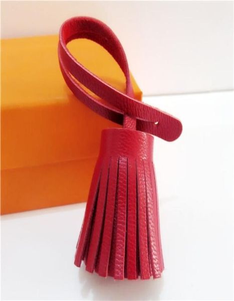 

luxury real lambskin leather key chains for handbag tassel bag charms purse keychain accessories decoration porte clef femme 210406524209, Silver