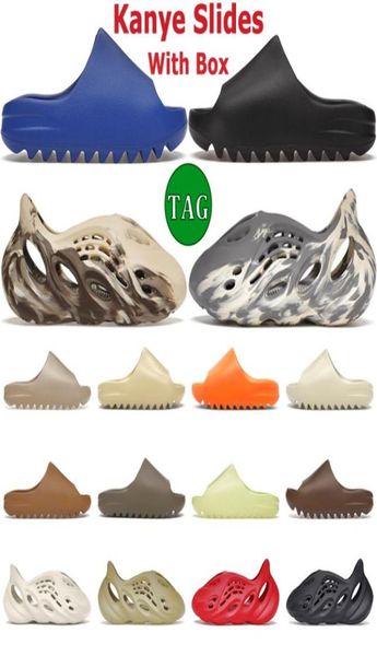 

with box designer slippers slide runner men women slides onyx bone desert sand pure azure ararat sulfur ochre cream moon gray mens outdoor s, Black