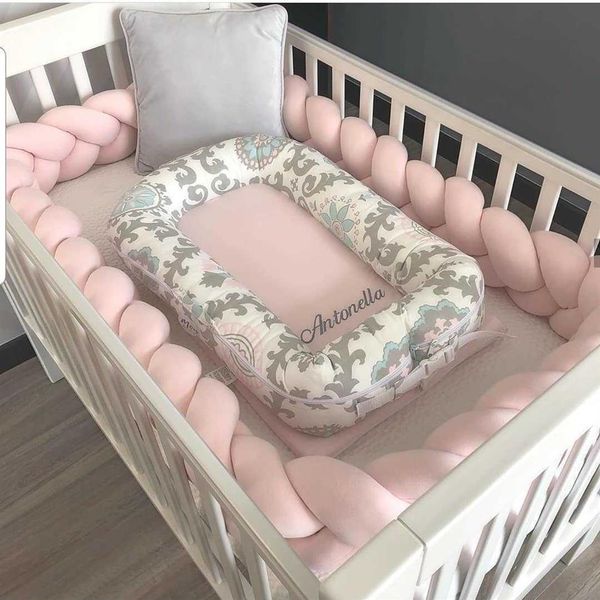 

baby bumper bed braided crib bumpers for boys girls infant crib protector cot bumper tour de lit bebe tresse room decor q0828294d