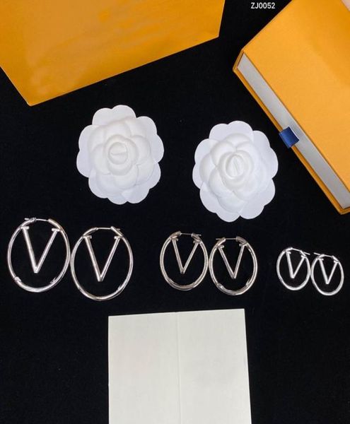 

earrings designer charm jewelry earring for women fashion luxury brand letters rose gold big circle 3 4 5cm accessories4591762, Golden