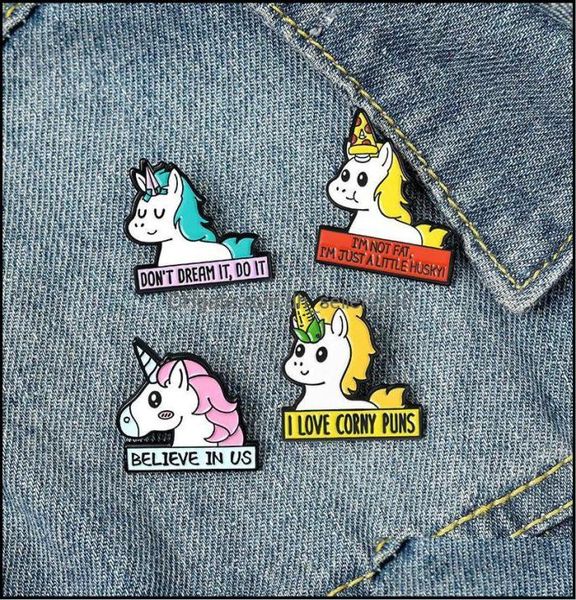 

pins brooches horse cartoon animal enamel brooches pin for women fashion dress coat shirt metal funny badges drop delivery 2021 je5690530, Gray