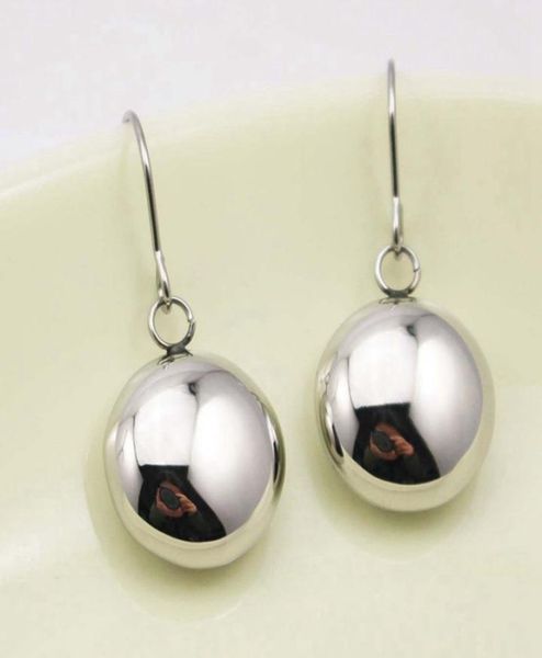 

new fashion jewelry stainless steel 1010mm round drop dangle earring gift for women girl silver earrings ball1379025