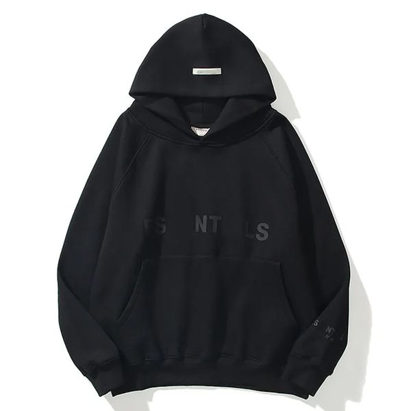 

men's hoodie designer clothing hoodys couples sweatshirts velvet sweater ess pullovers women hoodie winter oversized jumpers street clo, Black