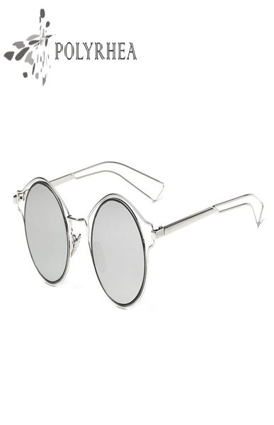 

2021 vintage sunglasses round brand designer hollow design frame circle sun glasses with cases box4501012, White;black