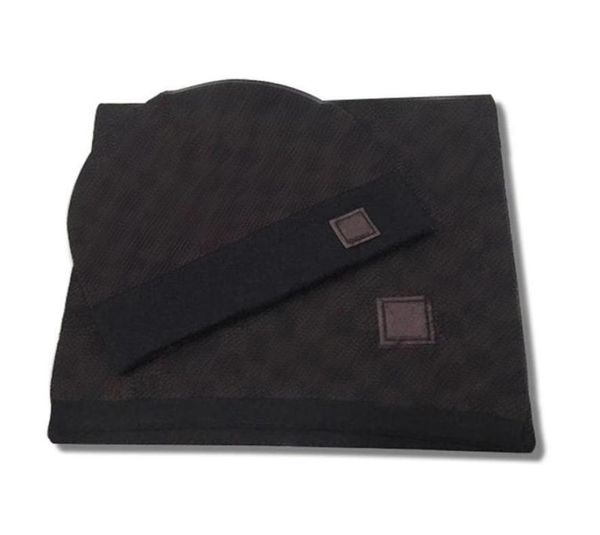 

designers bone cap men women couple scarf hat twopiece suit scarf caps scarves sets classic lattice winter hats8079524, Blue;gray