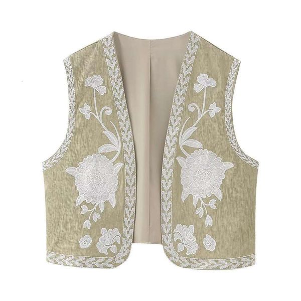 

summer womens v neck embroidered sleeveless vest, Black;white