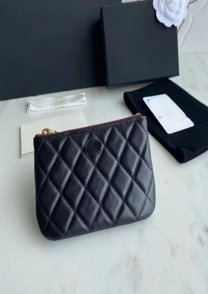 

cc wallet luxury designer wallet card holder credit zippy wallets women classic quilted small fragrant bag fashion sheepskin cowhi5729313, Red;black