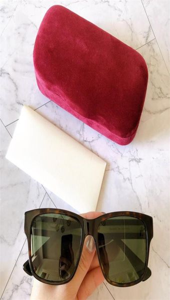 

0340 new fashion sunglasses men and women square summer style plate rectangular full frame uv protection with protective cover4738253, White;black
