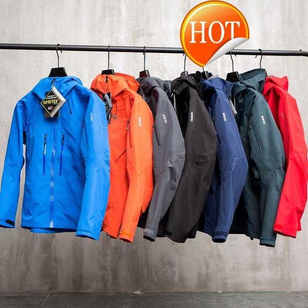 

5 a men's arc jacket three layer outdoor waterproof warm jackets for men women gore-texpro sv/lt male casual lightweight hiking, Black;brown