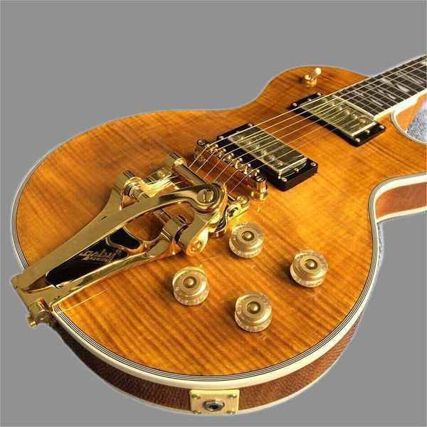 

new mahogany fingerboard, blue flame beige electric guitar system vibrato,