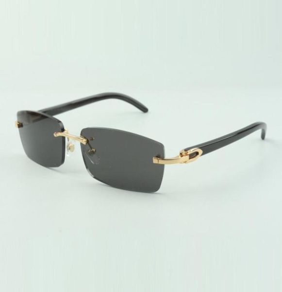

plain buffs sunglasses 3524012 with black buffalo horn legs and 56mm lenses for unisex4497119, White;black