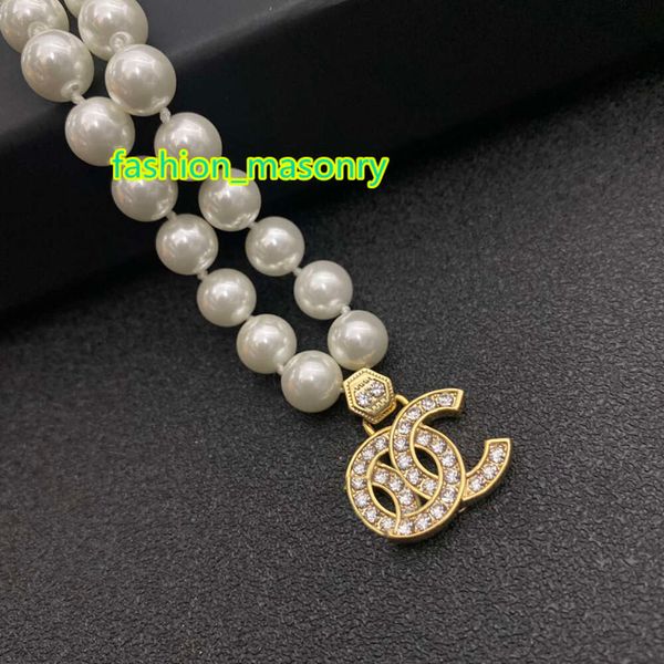 

fashion women luxury designer necklace choker pendant chain crystal 18k gold plated brass copper c-letter necklaces statement jewelry, Silver