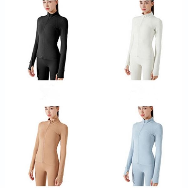 

a-001 yoga clothes autumn and winter plush running sports jacket stand collar slim pullover cardigan long sleeve 11h