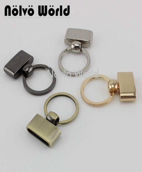 

10pcs 5 colors 45x27mm tshape key fob with 24mm split key ringskey fob hardware keychain accessories key fob 2103022974204, Black