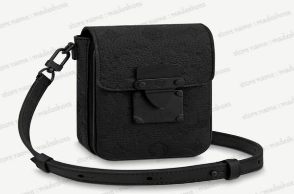 

slock vertical wearable wallet m81524 embossed monograms pattern designer men039s shoulder bag with trunk lock leather phone b7659373, Red;black