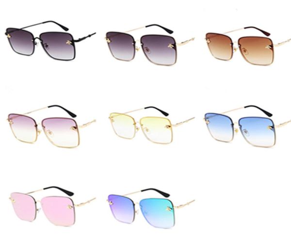 

hight quality women bee sunglasses gradient color sun glasses antiuv spectacles oversize frame eyeglasses goggle adumbral a4041178, White;black