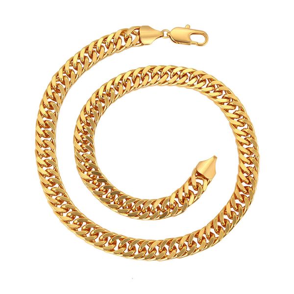 

46318 xuping 2020 popular design 24k gold plated fashion box chain men's necklace, Silver