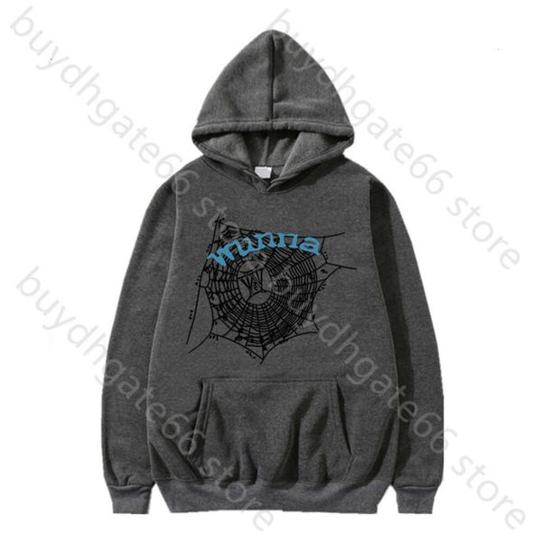 

zkqy 2023 men and women hoodies fashion spider web sp5der 55555 comforters sets hip hop wunna sweatshirt 46hq, Black