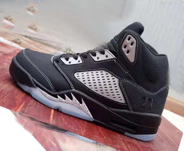 

5 anthracite man basketball shoes raging bull 5s wolf greyclearblack outdoor sneakers db0731001 size 712 with box6599075