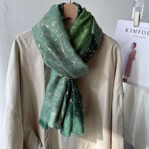 

soft satin cotton fashionable shawl gilded geometric scarf travel sunblock warm, Blue;gray