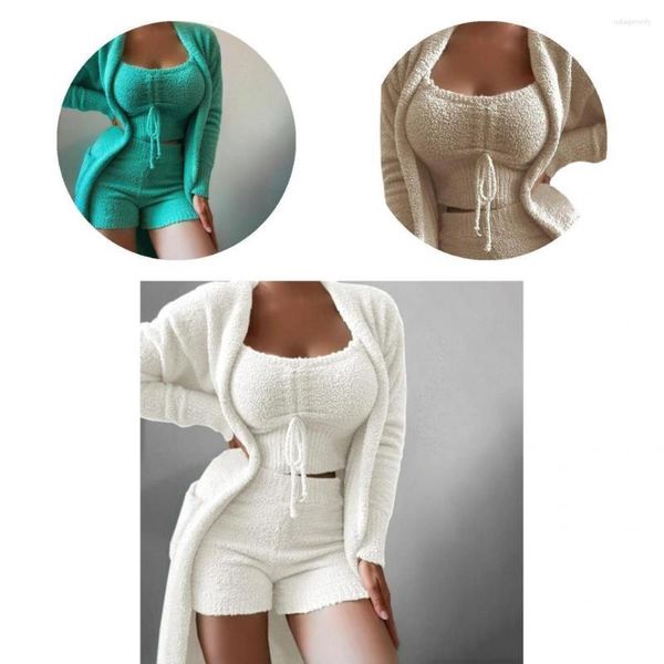 

women's tracksuits 1 set pure color elegant homewear women outfit ladies slim690, Gray