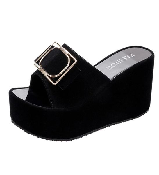 

sagace women summer open toe wedges slippers outside summer ladies shoes beach walk shoes sandals casual shoes y6951367, Black