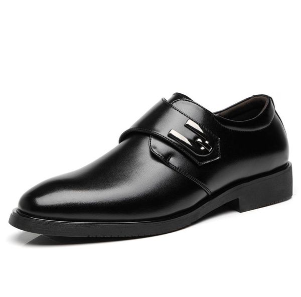 

luxury men shoes leather fashion men business dress loafers pointy black shoes oxford breathable formal wedding shoes1923061