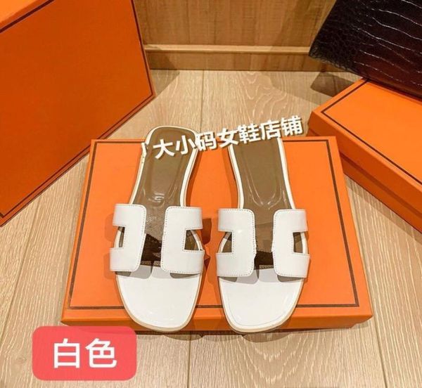 

h womens summer sandals beach slide slippers odile skin leather flip flops heels ladies sandali fashion designs orange sc7521671, Black