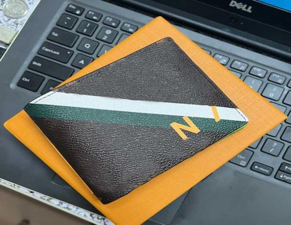 

2022 new designer wallets 5a n7 wallet for men canvas leather women purse fashion short card holder coin pouch with b7289745, Red;black