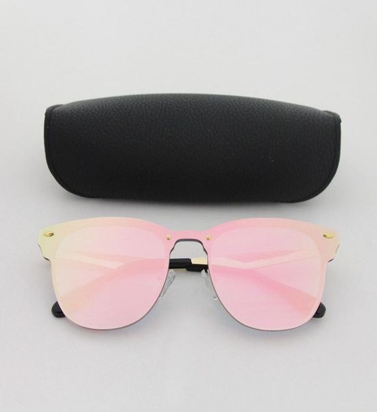 

new fashion 3576 sunglasses for man woman sun glasses gold frame light pink colorful lens with box1269021, White;black