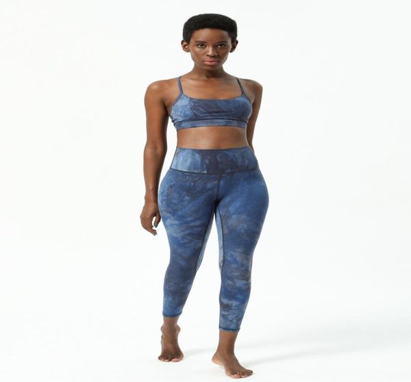

al yoga clothes sports fitness stone pattern suit quickdrying stretch tights high waist hips and outer wear trousers7404778