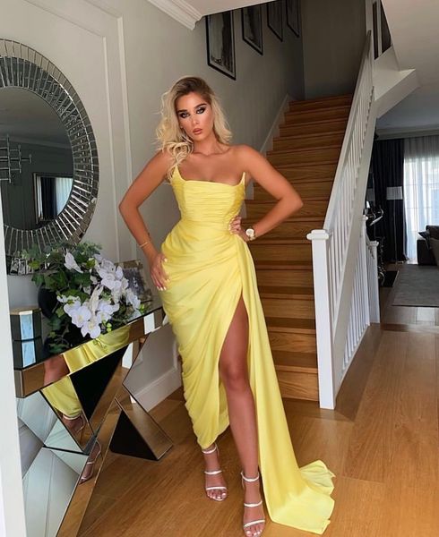

daffodil plus size sheath prom dresses long for women strapless draped pleats high side split birthday pageant celebrity evening party gowns, Black