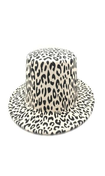 

2019 new leopard flat hat imitation wool women fedoras hats stylish vintage trilby caps panama jazz hat chapeau48960299208695, Blue;gray