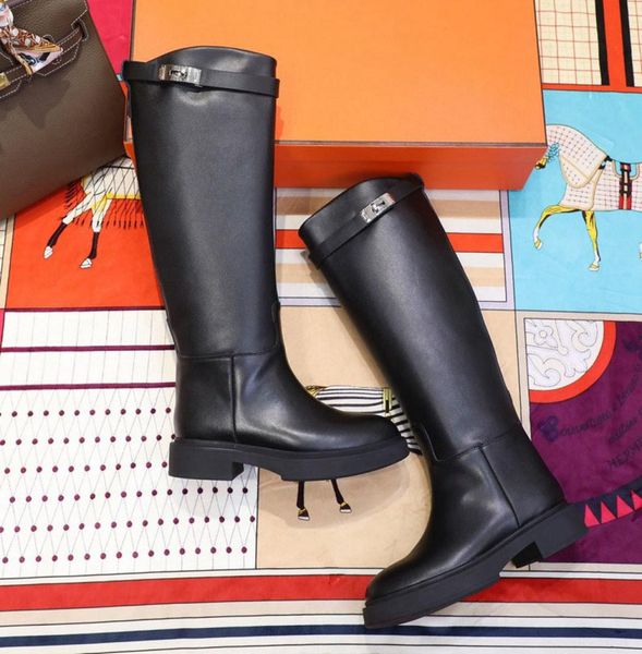 

2019 new variation boot brand buckle knee boots high boots designer women039s luxury kelly boot fashion over the knee 7612637, Black